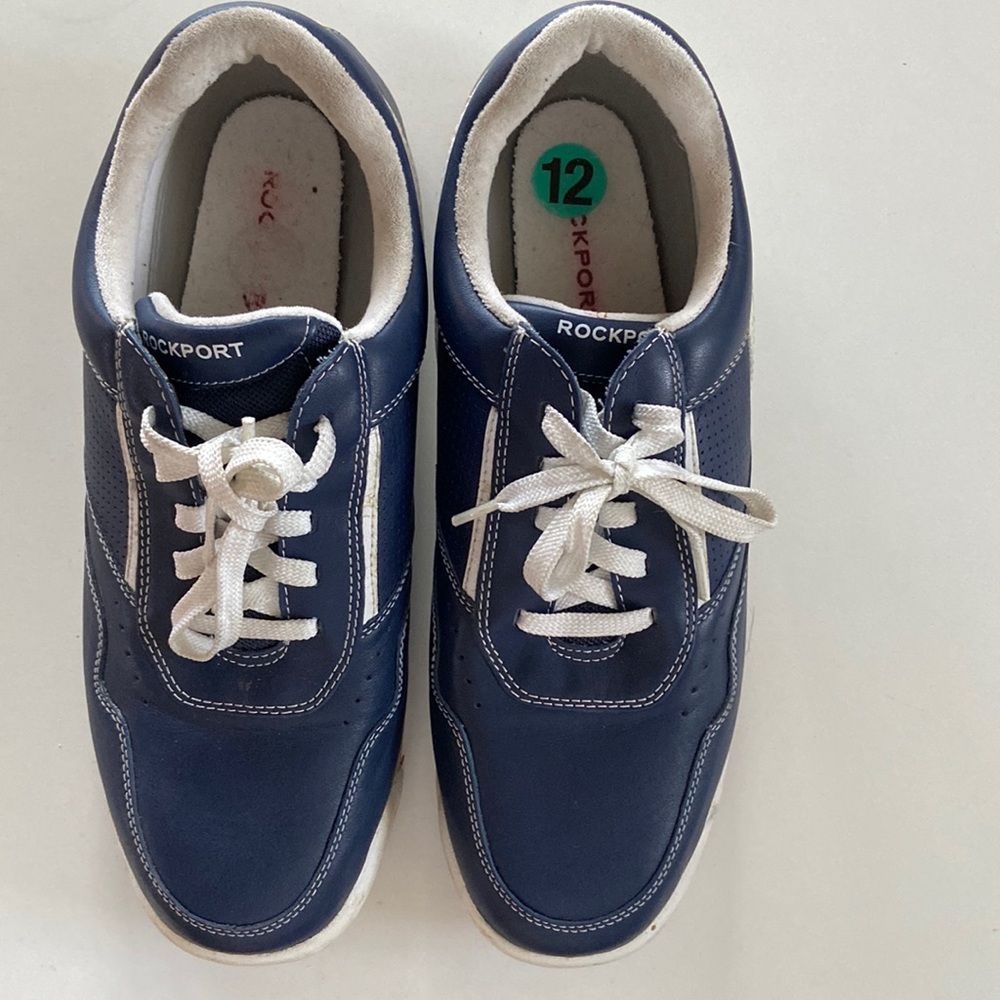Rockport Pro Walker blue shoes. Leather material & synthetic sole.